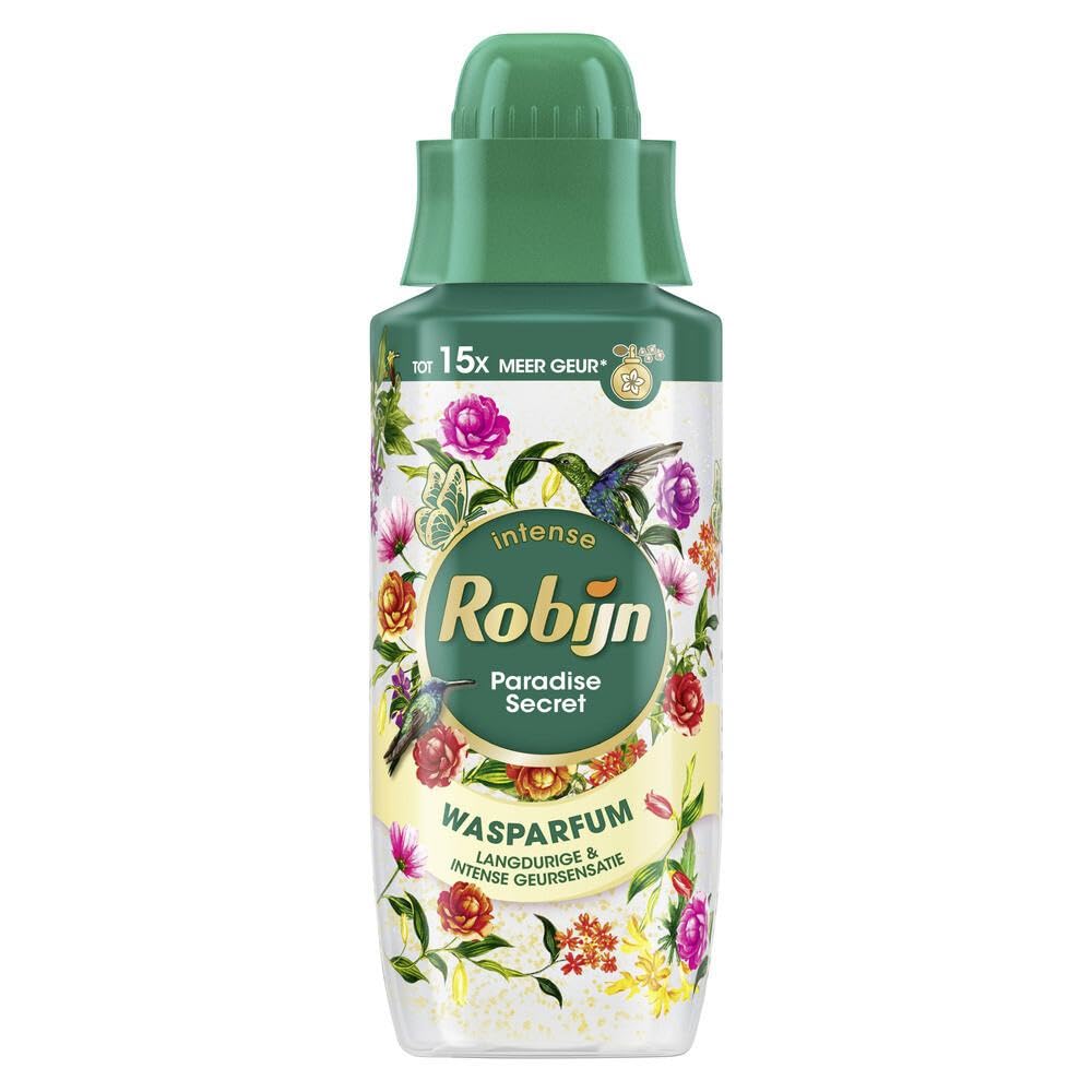 Robijn Intense perfumy do prania wszystkich ubrań i tekstyliów – Paradise Secret – do 15 razy więcej zapachu – 342 ml