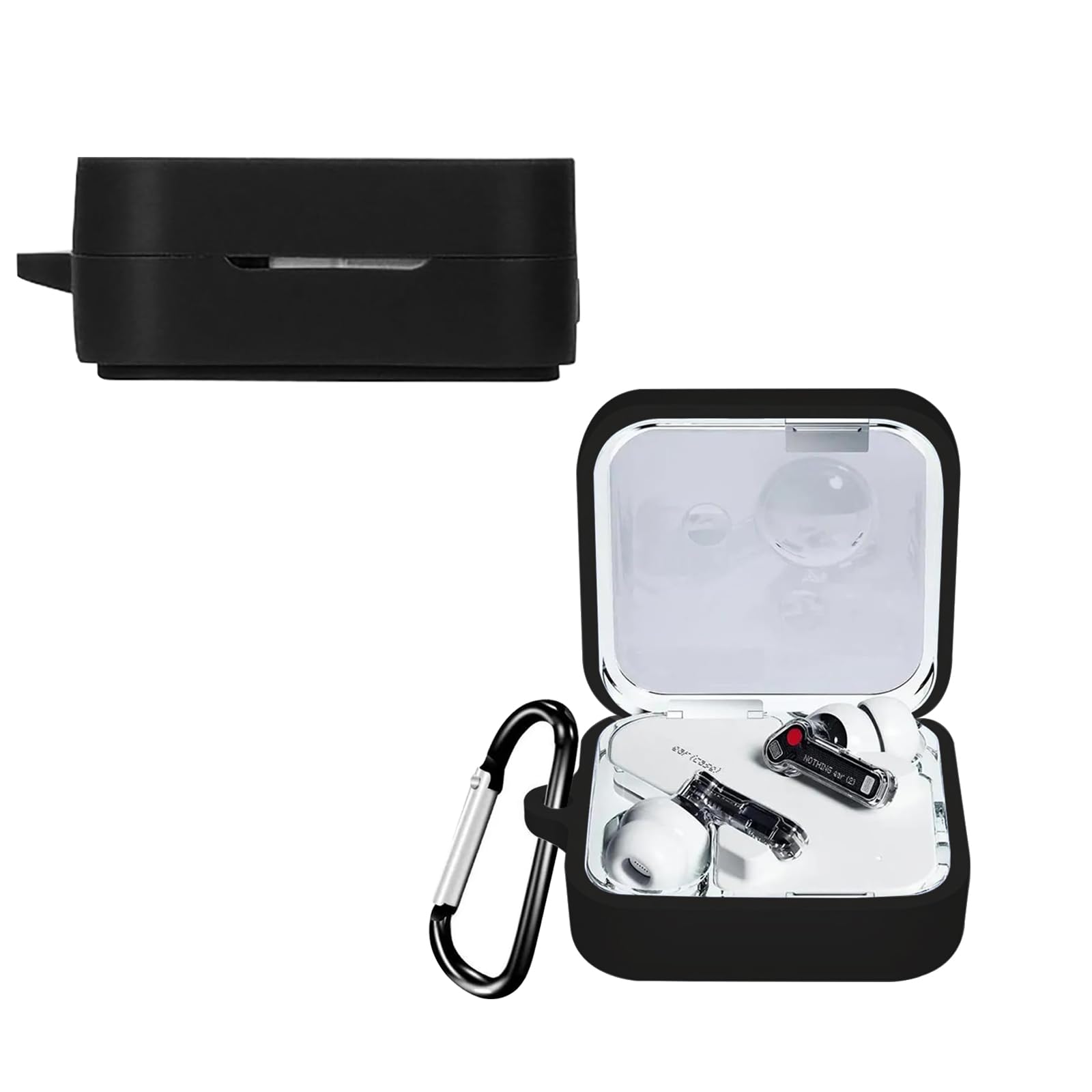 KZIOACSH Silicone Case for Nothing Ear 2024/Nothing Ear 3 with Carabiner