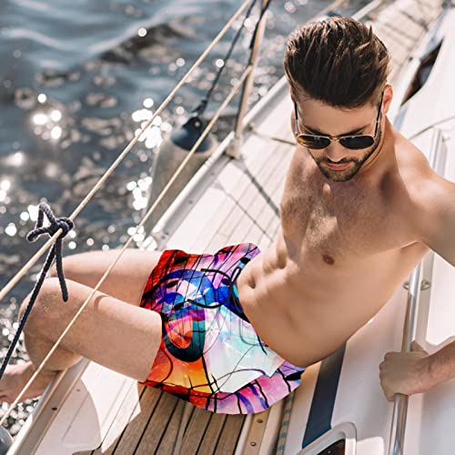 Maillot de bain homme JDEZ haut de gamme imprimé clé de sol chic