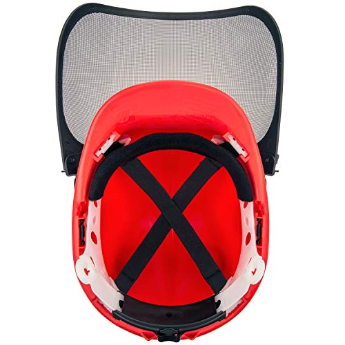 NoCry 6-in-1 Industrial Forestry Safety Helmet and Hearing Protection System with Two Protective Visors