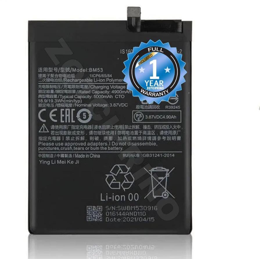 Image of Original BM53 Battery for Redmi 10T 5G 10T Pro 5G M2007J3SY, M2007J3SG Battery with 1 Year Warranty***(CC136)