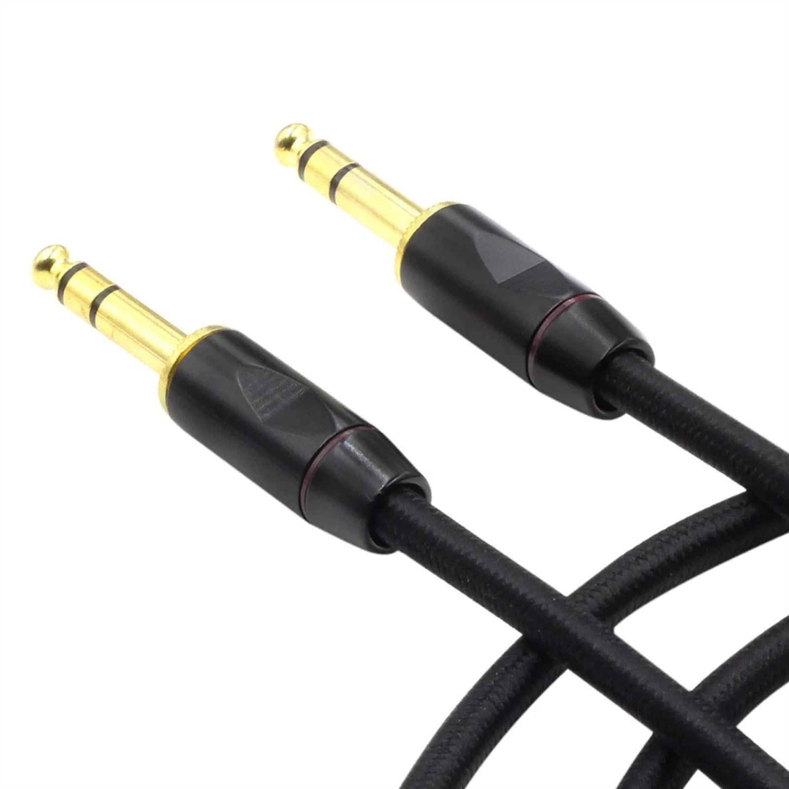 Cavo Audio Jack da 6,5 ​​mm Cavo per Chitarra Bilanciato Maschio-Maschio Intrecciato in Cotone per Amplificatore Mixer Cavo Audio per Strumento Chitarra