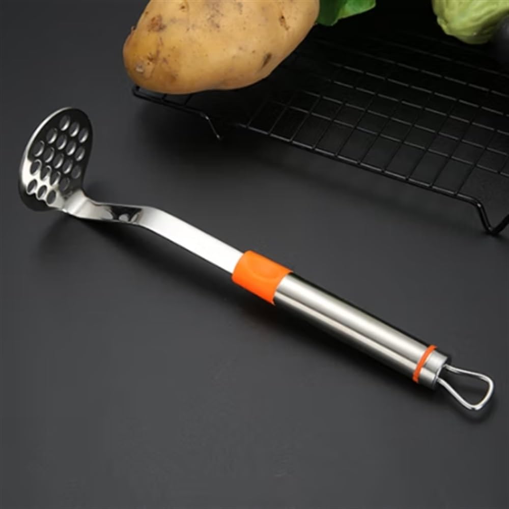 Kartoffelstampfer Multifunktionale Kartoffelpüreepresse aus Edelstahl, Küchenhelfer, 3 Stück