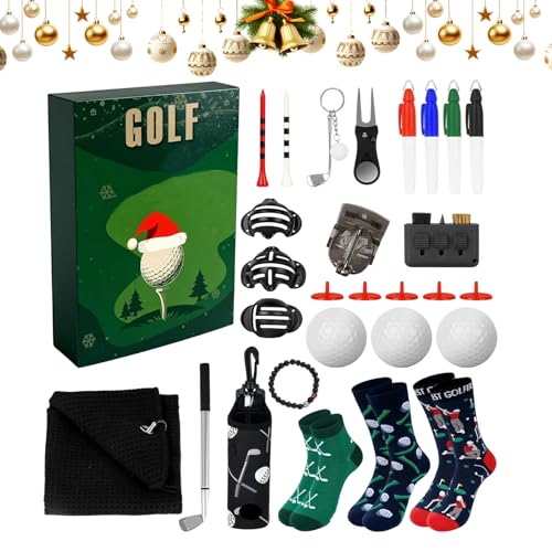 Calendrier de l'Avent accessoires de golf 2025 avec marqueurs de balle exclusifs