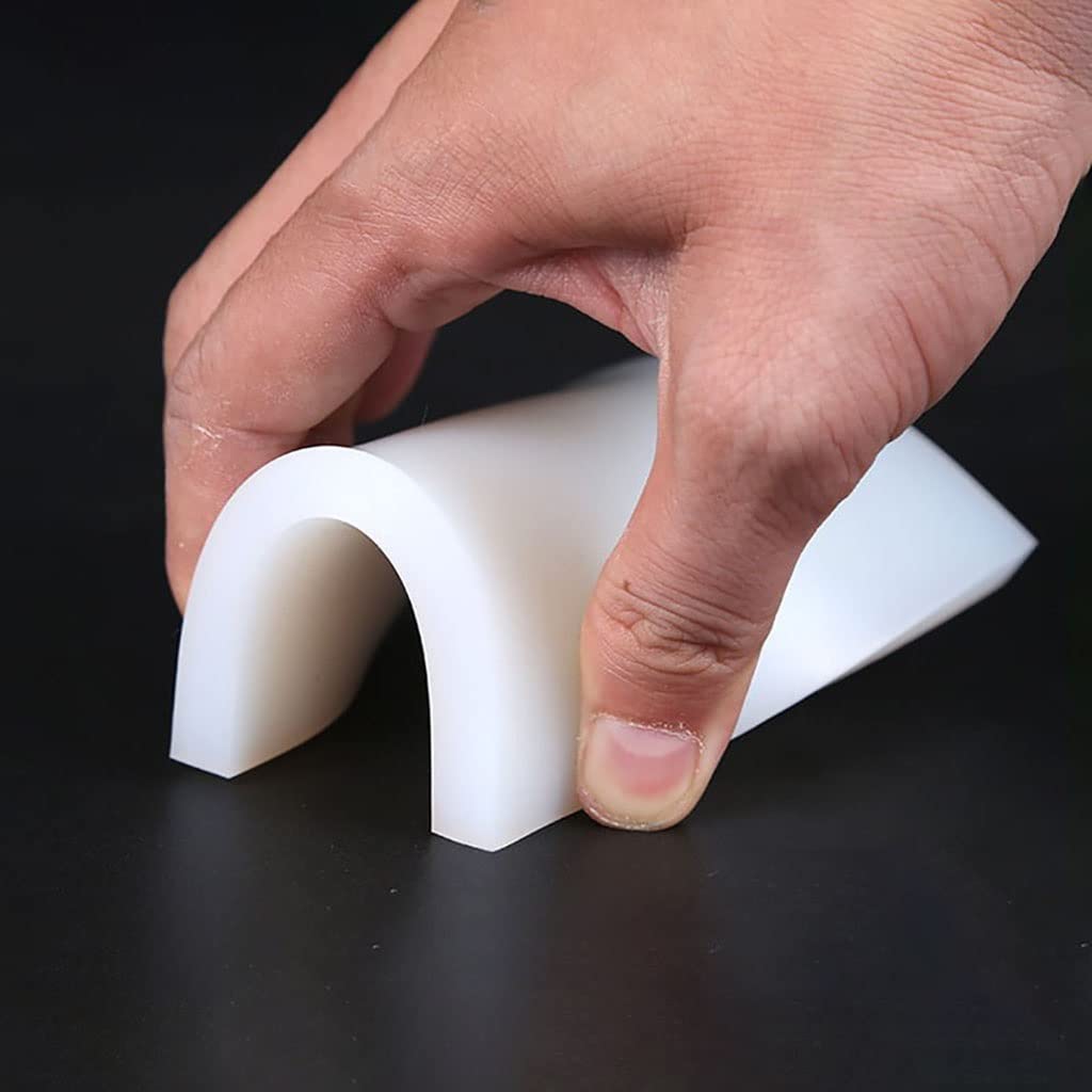 Foglio in gomma siliconica quadrato bianco da 1 pezzo, tampone ammortizzante in gomma siliconica fonoassorbente, piastra in gomma altamente elastica(200 x 200 x 4mm)