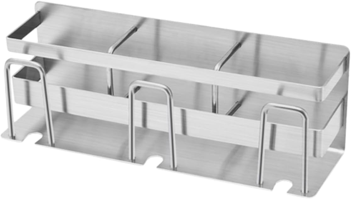 1pc Stainless Steel Toothbrush Holder for No-Punch Wall-Mounted Toothbrush Rack Elegant Bathroom Utensil for Home Hotel Use Space-Saving Design Silver