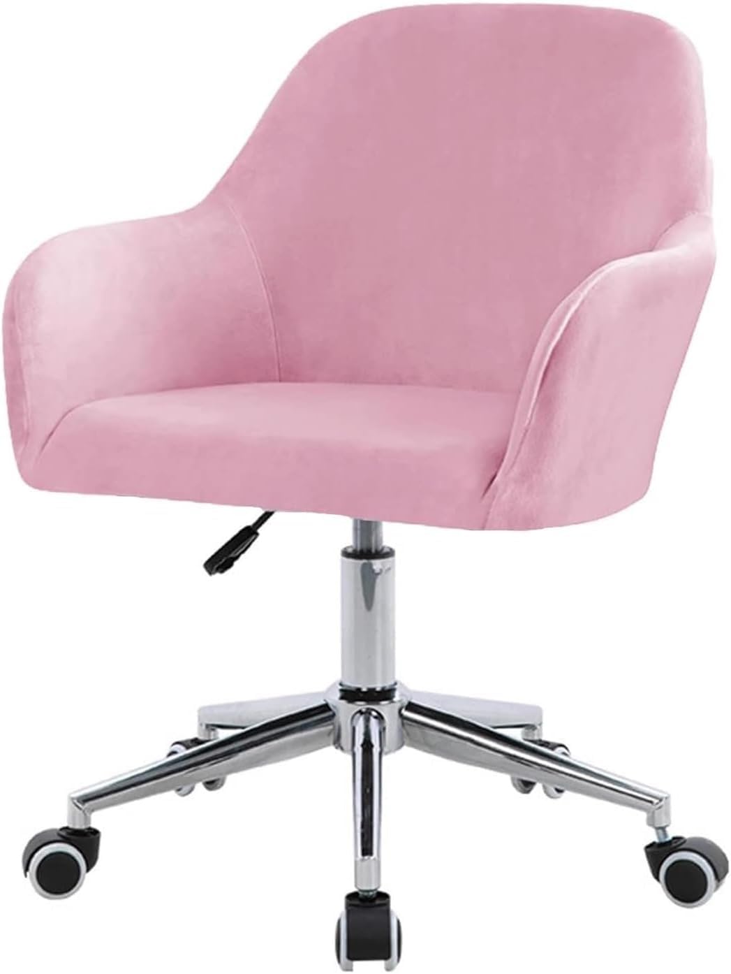 Funda universal de terciopelo para silla de oficina, funda elástica para escritorio con reposabrazos abatibles, tela P suave, lavable a máquina, tamaño madre, color blanco y crema, juego de 4 piezas