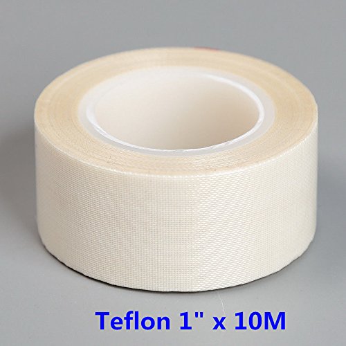 Image of 1Roll 1 inchx10m White PTFE Teflon Tape Nonstick Tape 500℉ High-Temp Fiberglass Adhesive Tape