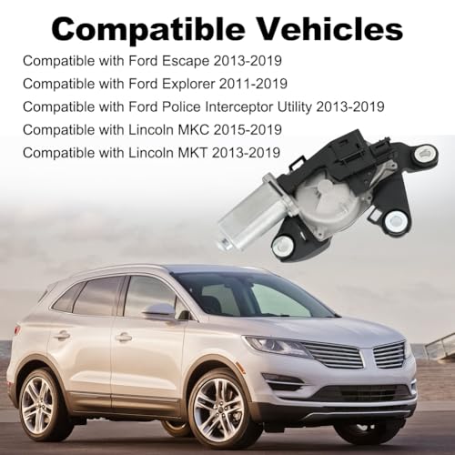 Image of Rear Windshield Wiper Motor Compatible with Ford Escape 2013-2019