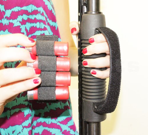 Tactical Mossberg 500 590 Remington 870 12 Gauge Shotgun Handguard Staps 20 GA Shells Holder