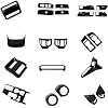 for Toyota Land Cruiser Prado 250 J250 2024-2025 LHD Glossy Black Interior Accessories Kit Trims 22pcs Car Accessories (Only fit for Circular Steering Wheel)