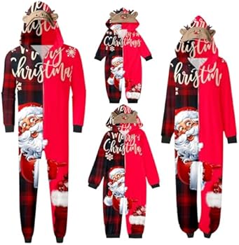 Familie pyjama Kerstman gewikkeld in een slinger doe een DAB - The Christmas Fabric
