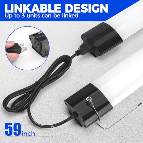 Barrina Led Shop Lights For Workshop 4Ft, 84W, 10000Lm, 5000K Linkable Light Fixture For Garage thumb #5
