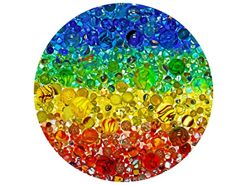 Springbok 500 Piece Round Jigsaw Puzzle Illuminated Marbles - Unique Cut Pieces