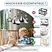 FEISIKE Baby Crib Mobile, Crib Toys Hanging with 35 Lullabies, 3 Modes Digital Musical Box（Turn Only, Music Only, Turn & Music Newborn Baby Toys Black/White for Boys and Grils