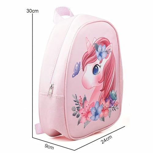 Tenis Infantil De Led Unicornio Calce Facil Meninas LIGHT + Mochila Chinelo Oculos Relogio Cor:Rosa;
