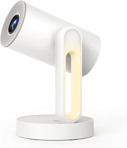 ETOE Starfish Projector for Bedroom, Android TV 11.0 and Netfix certified, Portable Projector with 140° Rotation, 4K Support, TV Projector with Auto Keystone, Chromecast Built in, 2.4&5G Wi-Fi