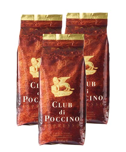 CLUB di POCCINO Espresso-Bohnen 3er Pack (3 x 1 Kg)