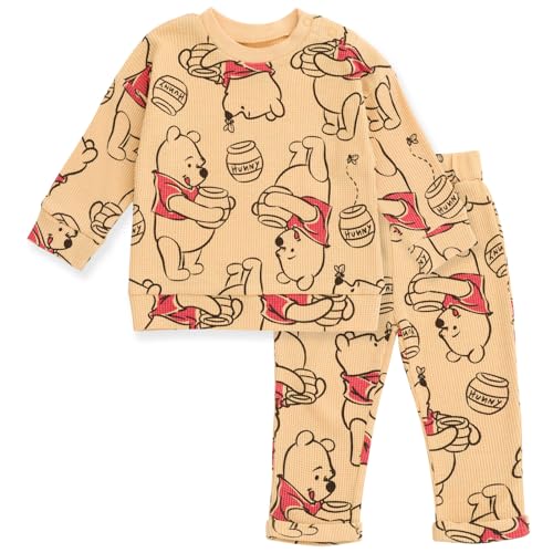 Image of Disney Boys' Loungewear Waffle Knit Sweatshirt and Pants Set for Baby & Kids