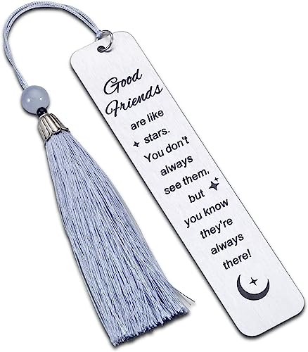 BFF Best Friend Gifts Bookmark for Women Men Good Friends are Like Stars Bookmarks for Bestie...