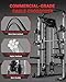 GarveeLife Smith Machine Home Gym All in One, 2200 LBS Squat Rack Power Cage with Smith Bar, LAT Pull-Down, Cable Systems, Leg Hold-Down and More Attachments, Workout Equipment (Black)