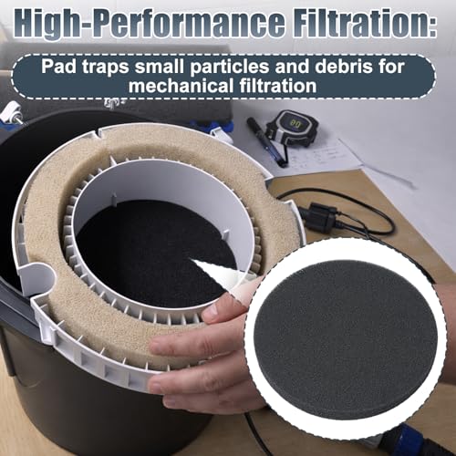 Image of Fx4 Carbon Filter Pads Compatible with Fluval FX4 FX5 / FX6 Canister Filter,Replacement Carbon Impregnated Foam Pads Aquarium Filter Media Pack of 12