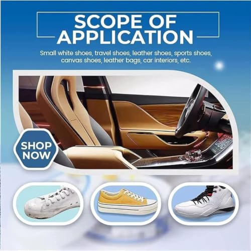 Generic White Shoe Cleaning Cream with Sponge 260g - Image 7