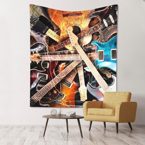 Tapisserie murale guitare électrique magique 152x129 cm