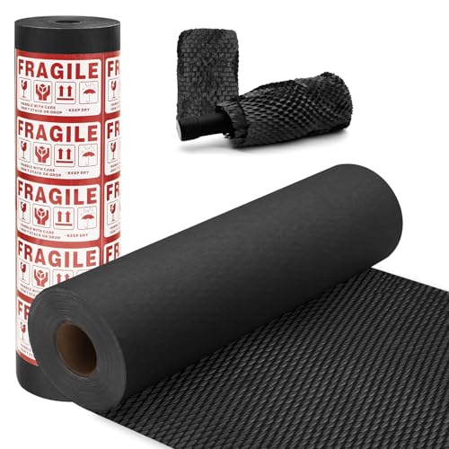 Wabenpapier Verpackungsmaterial 30 Aufkleber Fragile...