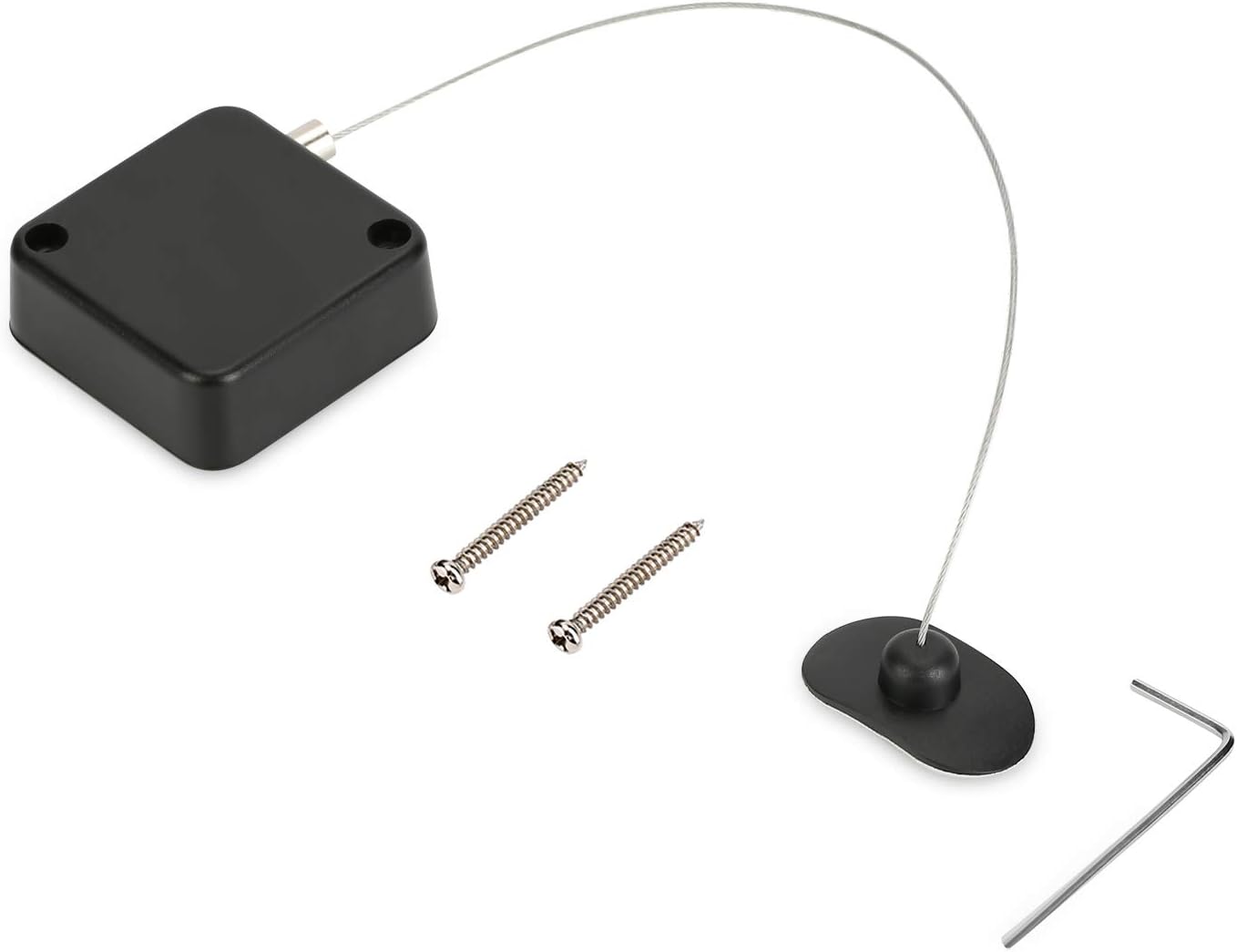 LORADAR Retractable Cable Lock with Double-Sided Adhesive, Remote Control Security Lock , Remote Control Anti-Lost Rope for TV, DVD, Hardware Cable Lock ，No More Searching for The TV Remote .