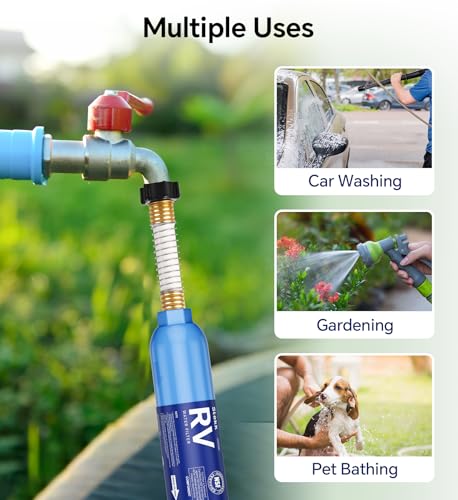 Stokk RV Water Filter with Flexible Hose Protector, NSF Certified, Inline Water Hose Filter for Garden, Camper and Pool, Greatly Reduces Bad Taste, Chlorine, Odor, Rust and Sediment, 2 Pack by Stokk - Image 5