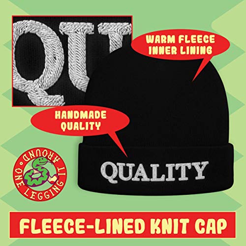 One Legging it Around got Gynecology? - Soft Adult Beanie Cap, White
