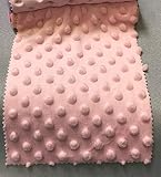 LUVFABRICS Very Soft Minky dimple dot Fabric by The Yard (Light Pink)