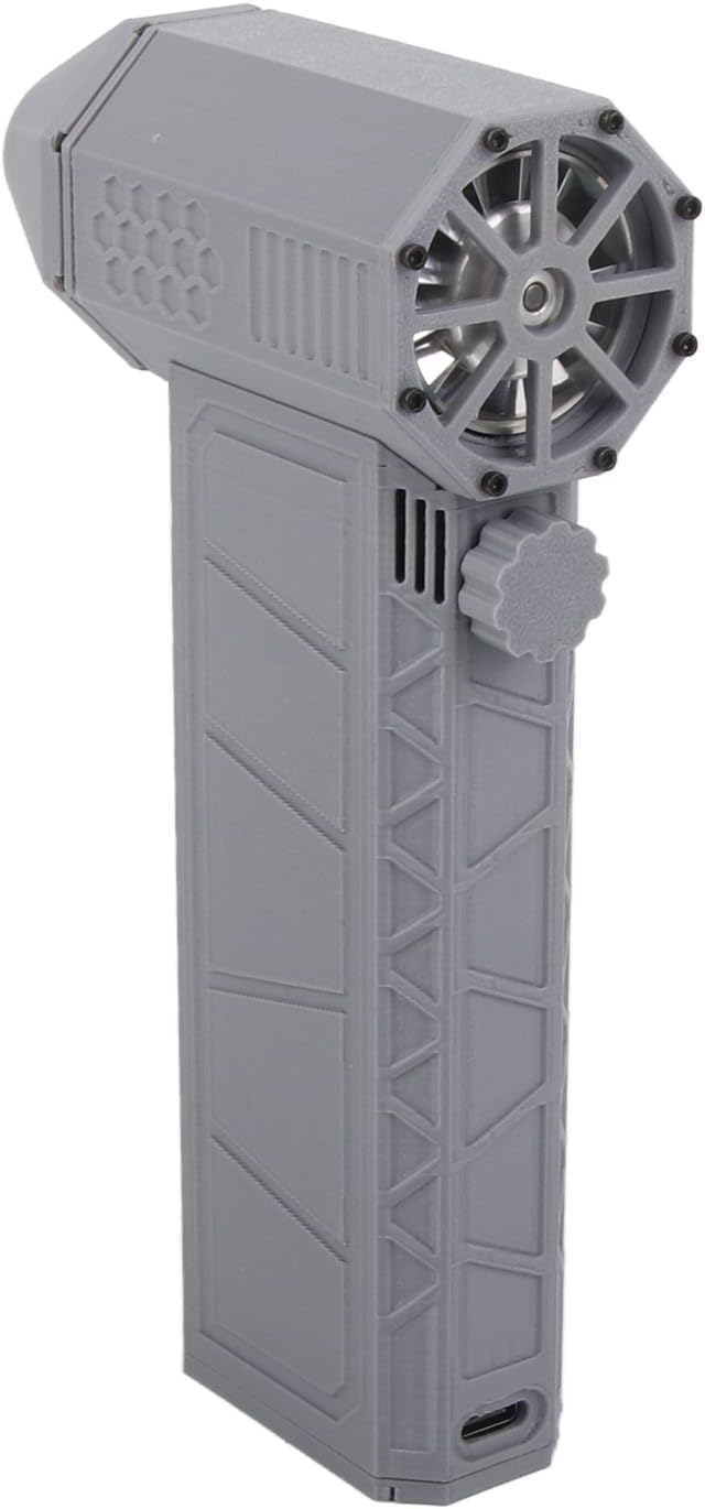 Jet Dry Mini Blower, Compressed Air Duster 110000 RPM Powerful Air Blower, Type C Fast Charging & Adjustable Speed, Ideal for Car, Computer Keyboard & Camera Cleanings (Gray)