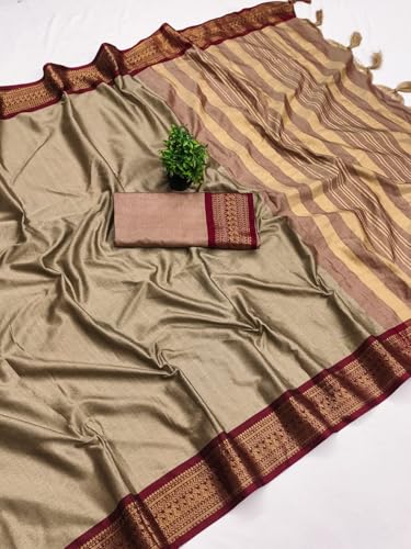 Image of SUPERLAXMI Womens Narayana Pattu Narayanpeth Cotton Silk Saree with unstitched blouse