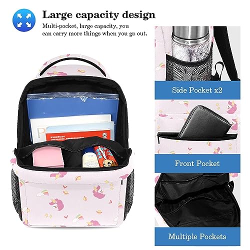 Sac à dos licorne rose ergonomique pour soulager le dos