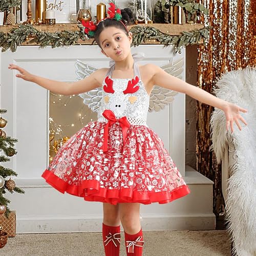 Robe tutu de Noël filles costume confortable sans démangeaison avec ailes - 7