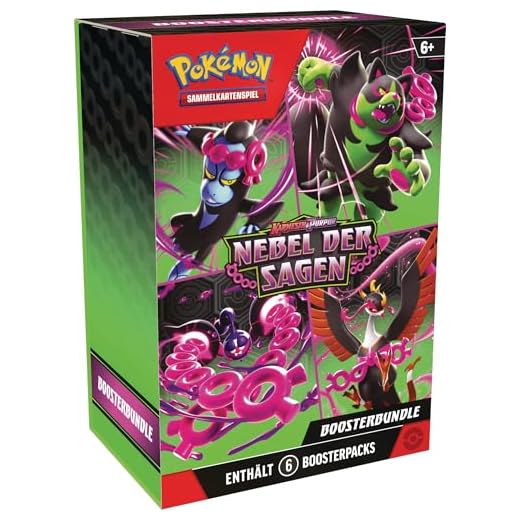 Pokémon-Sammelkartenspiel: Boosterbundle Karmesin & Purpur – Nebel der Sagen (6 Boosterpacks)