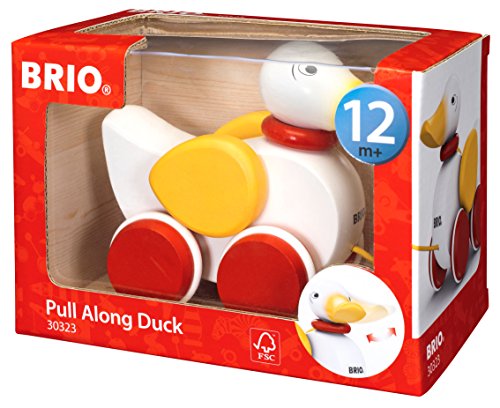 Brio Infant & Toddler 30323 - Pull Along Duck Wood Baby Toy With Flapping Wings For Kids Ages 1 And Up #TOP1