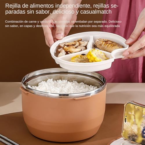 Recipiente portátil térmico e impermeable para ensaladas con cubiertos incluidos 4