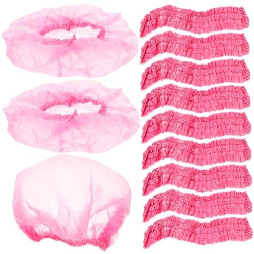 WOFASHPURET 500Pcs Shower Caps for Women Elastic Hair Cover for Showers Baths Home Cleaning and Salon Use for Braids and Long Hair