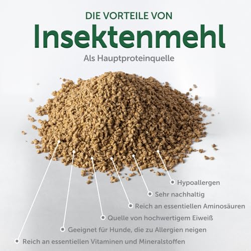 Nature's Protection Superior Care White Dogs Getreidefrei Gesundes Wachstum & Entwicklung Leckerlis mit Insekten für Junior Hunde Aller Rassen, Tränenflecken Reduktion, 150g