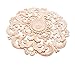 Beoot Wooden Carved Onlay Appliques Wood Carving Decal Unpainted Furniture Bed Door Cabinet Decor (12x12cm/4.72x4.72inch)