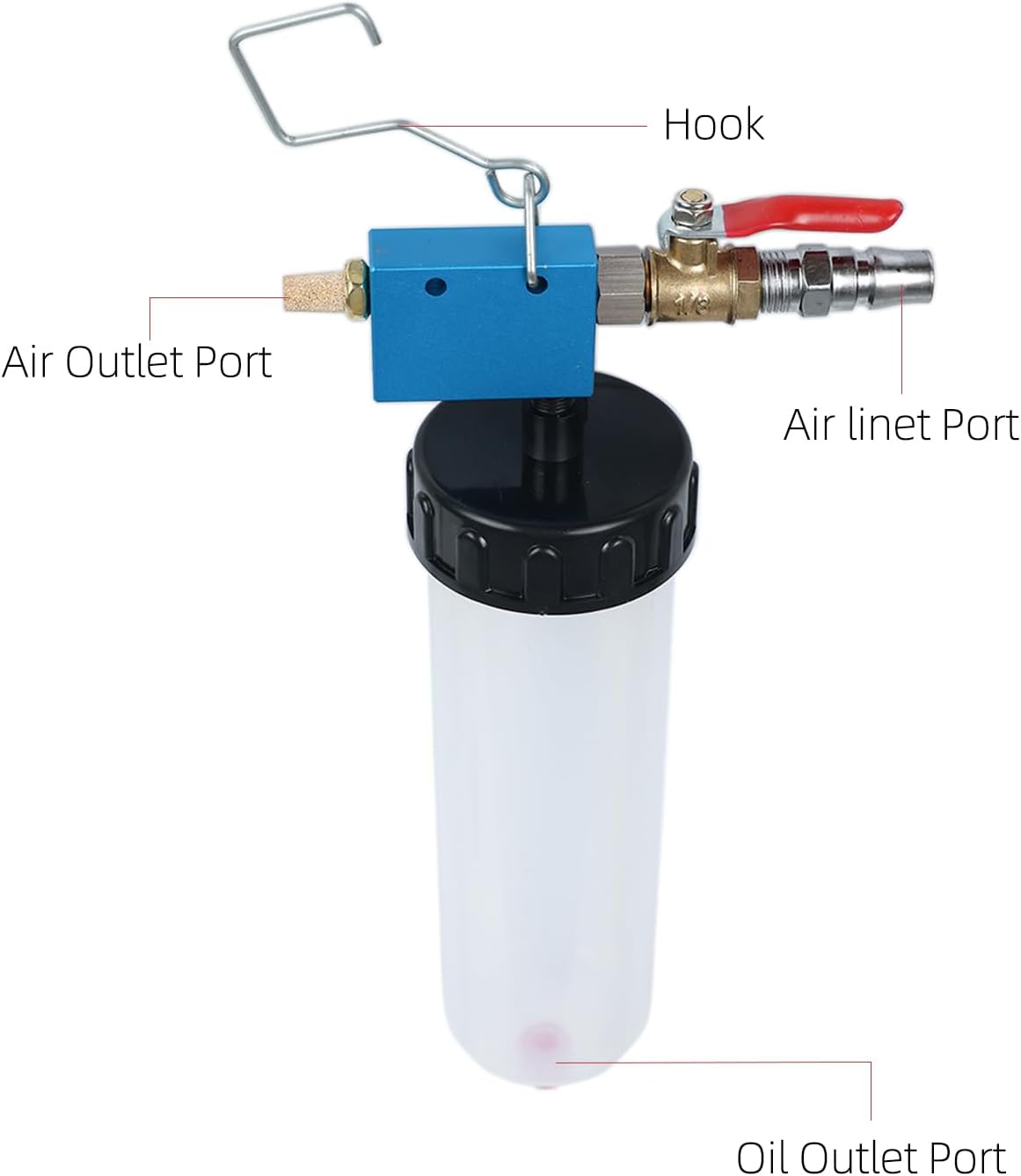 Auto Brake Fluid Extractor, Brake and Clutch Fluid Drained Bleeder Tool Equipment Kit Power Steering Oil Change Replacement Tool for Car Motorcycle Capacity 300ML+71 '' Hose