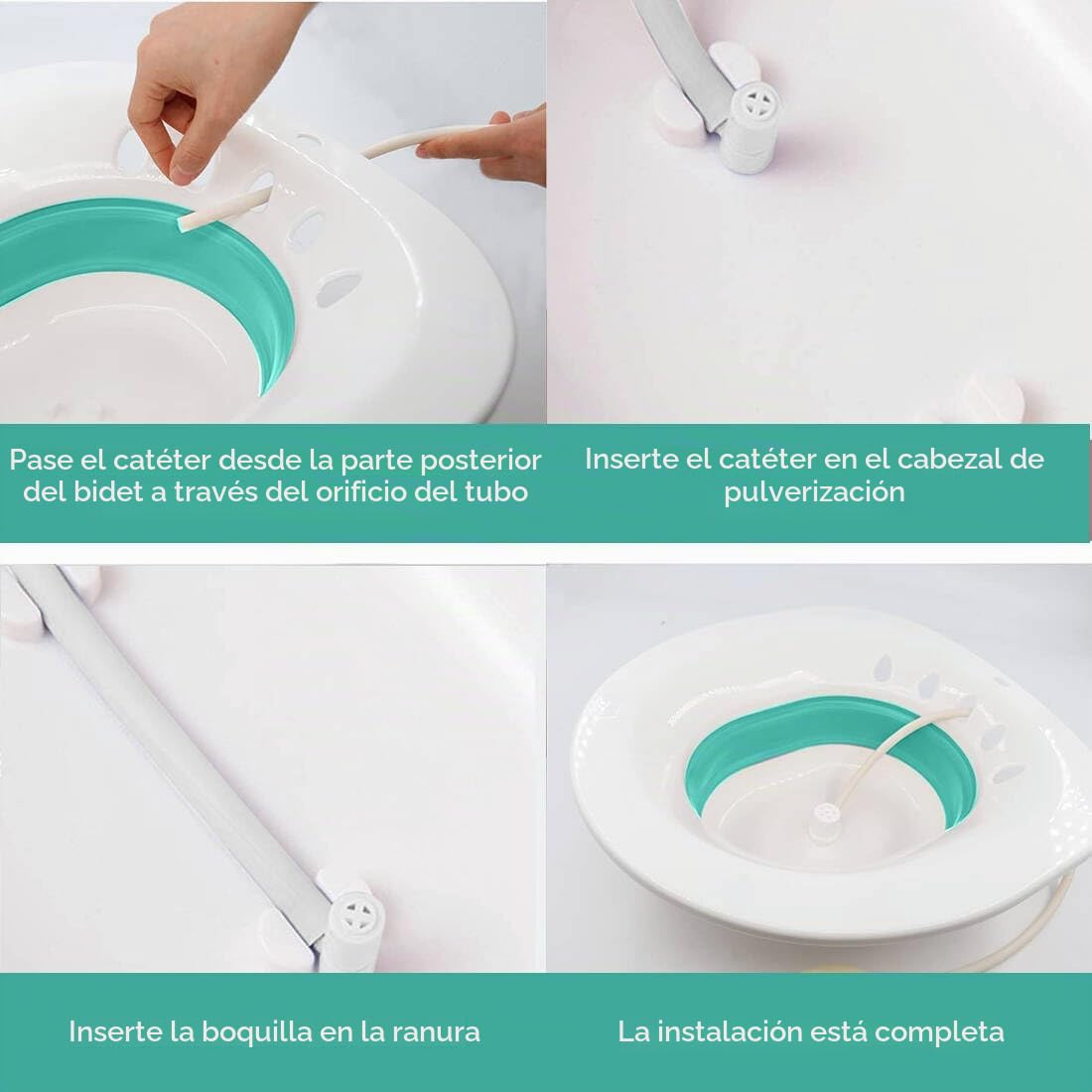 Baño de asiento para el inodoro con acondicionador Bidé Inserto para inodoro Bañera de asiento plegable para hemorroides Cuidado del puerperio para mujeres embarazadas y ancianos