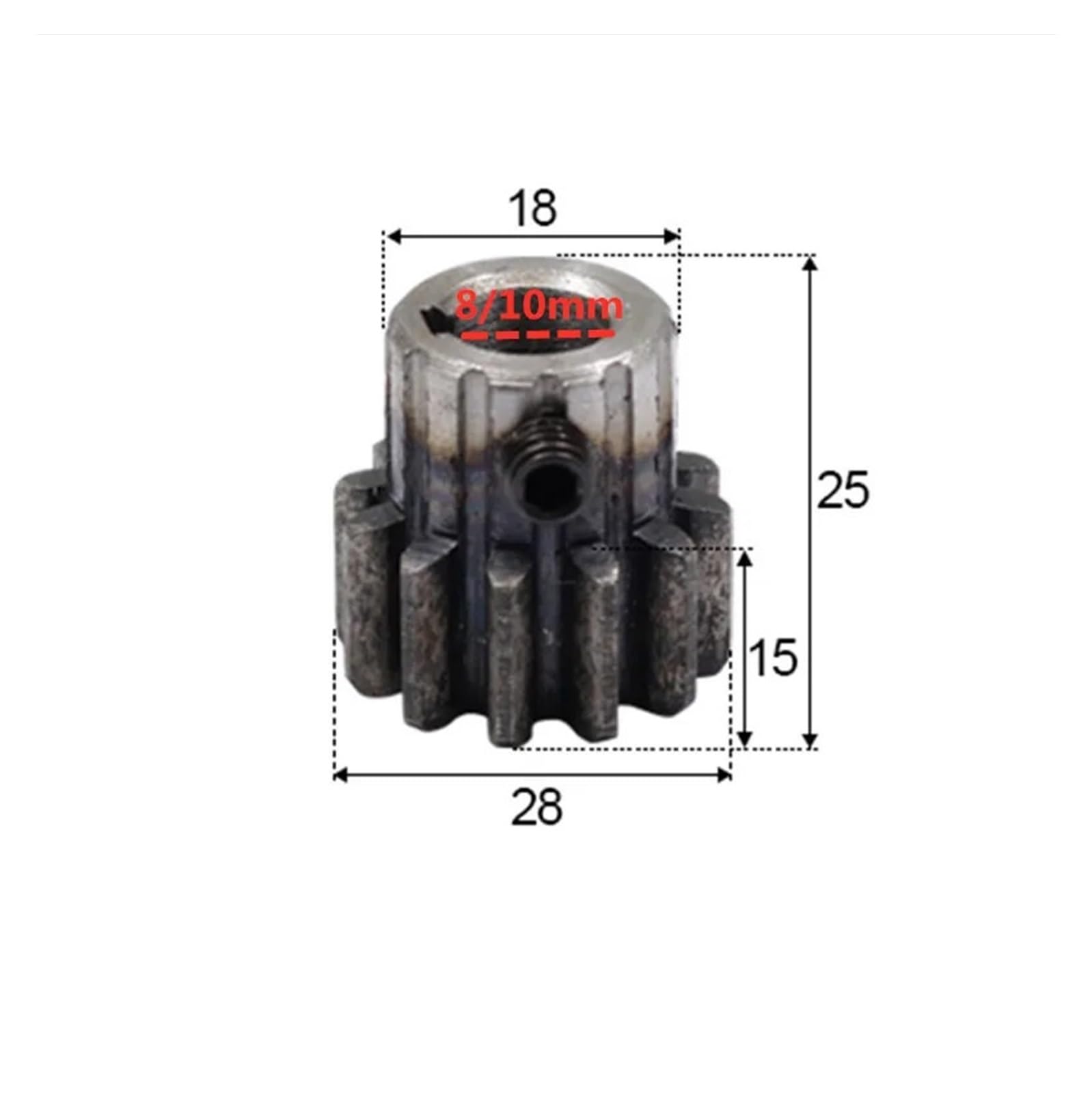 Bevel Gear Pinion Hardware Mechanical Gear Pinion 2Module 12Teeth 10mm Hole Carbon Steel GEA