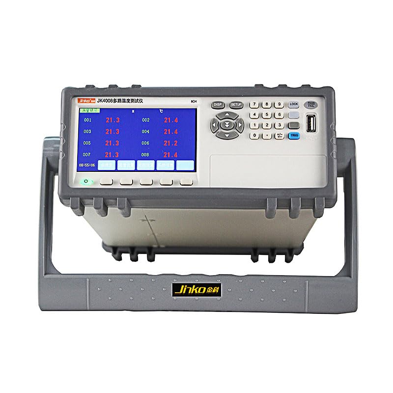 JK4000 Multi-Channel Temperature Recorder 4.3 inch TFT Color Screen Measuring Range -200～1800℃ Temperature Tester (JK4008(8 Channels))
