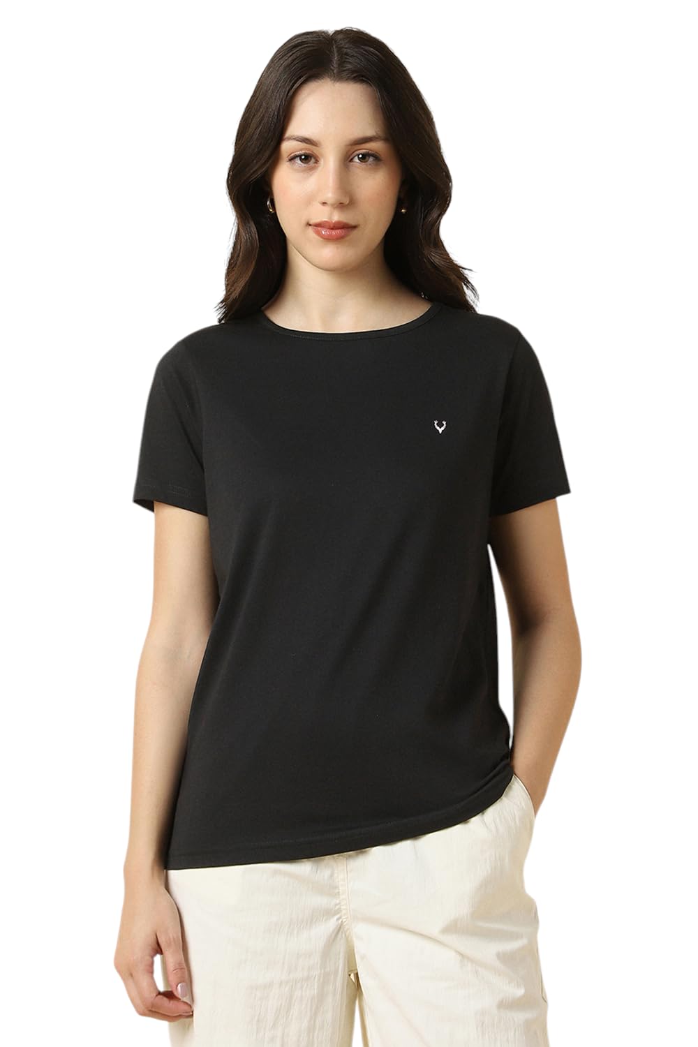 allen solly Women's 100% Cotton Regular Fit T-Shirt-picture-30