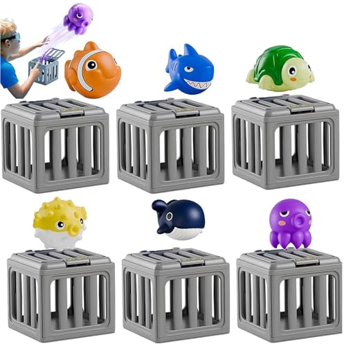 Jouets de plongée pour enfants avec animaux flottants et boîte de bain