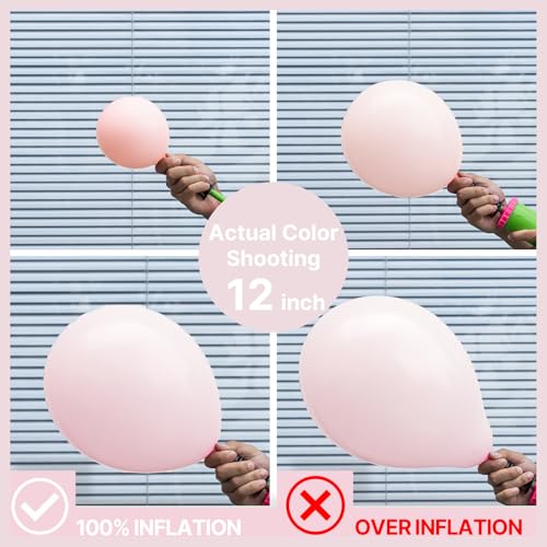 Image of PartyWoo Pale Pink Balloons 50pcs Light Pastel Baby Pink Color 12 Inch